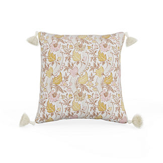 Fleurine Floral Tasseled Indoor/Outdoor Pillow