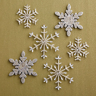Snowflake Ornaments, Set of Six