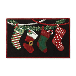 Christmas Stockings Door Mat