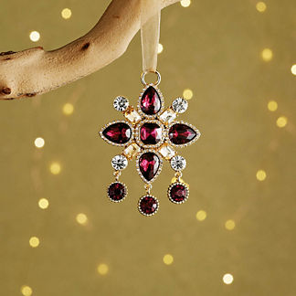 Starry Bejeweled Dangle Ornament