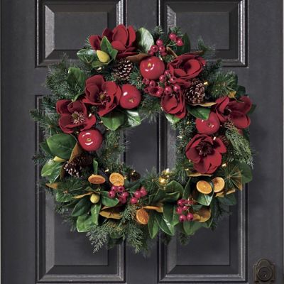 Magnolia Pine Cone Fruit Wreath