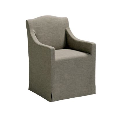 Turin Low-Back Slipcovered Dining Armchair