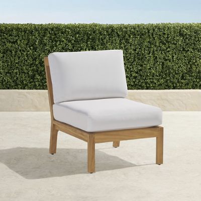 Calhoun Teak Modular Center Chairs in Natural. Set of Two