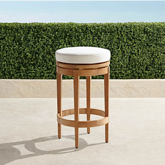 Cassara Backless Swivel Counter Stool in Natural Finish