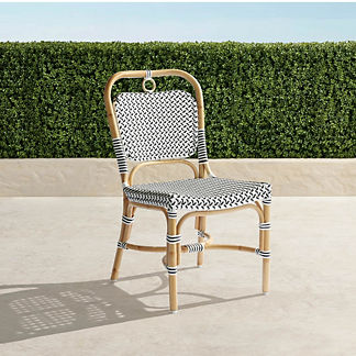 Pia Rattan Bistro Chair, Set of Two