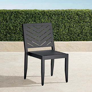 Westport Aluminum Dining Side Chairs in Jet Black. Set of Two