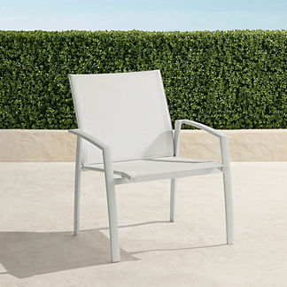 Newport Aluminum Lounge Chairs in Matte White. Set of Two 