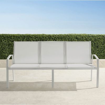 Newport Aluminum Sofa in Matte White Finish 
