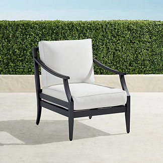 Trelon Aluminum Lounge Chair in Matte Black Finish
