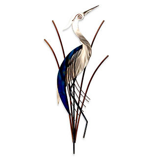 Abstract Heron Wall Art by Copper Art