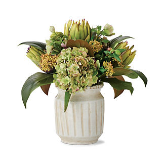 Protea & Hydrangea in Ceramic Pot