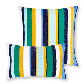 Luxe Channel Indoor/Outdoor Pillow by Elaine Smith
