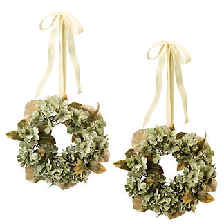 Countryside Hydrangea Mini Wreaths, Set of Two