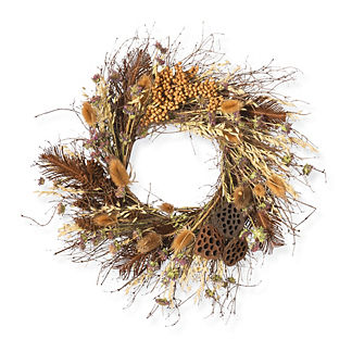 Natural Fern and Lotus Wreath