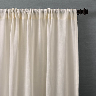 Sheer Linen Curtain Panel