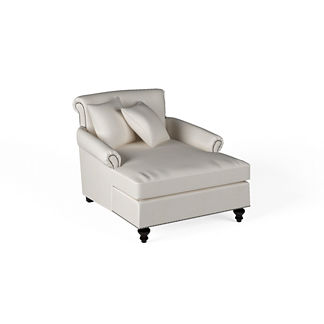 Mirabelle Chaise in Performance Linen Natural