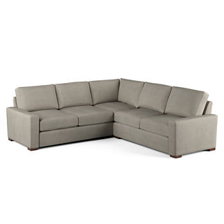 Berkeley Broad-Arm Sofa Sectional in Velvet Dove