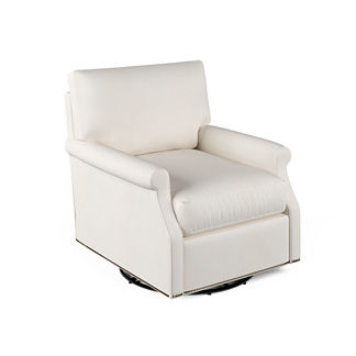 Kensington Swivel Lounge Chair in Performance Linen Natural