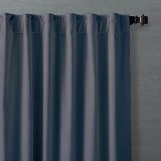 Striated Velvet Curtain Panel