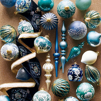 Bleu Heirloom 40-piece Ornament Collection