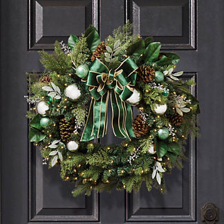 Holiday Deluxe Wreath with Bow