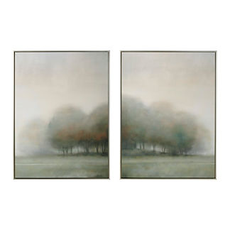 Forest Fog Giclee Prints, Set of Two