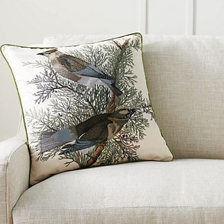 New York Botanical Garden Winter Birds Decorative Pillow Cover