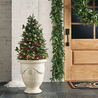 Christmas Cheer 3 ft. Pathway Trees, Set of Two
