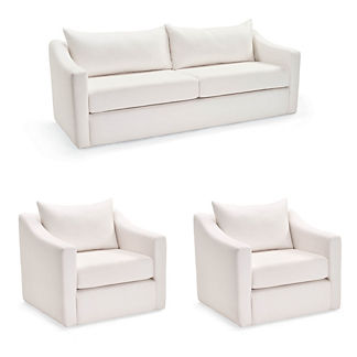Portico Upholstered Sofa Set with Lounge Chairs