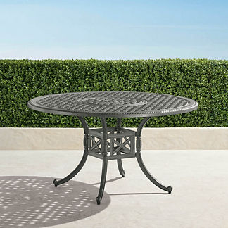 Carlisle Round Cast-top Dining Table in Slate Finish