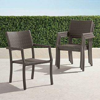 Cafe Square Back Stacking Chairs, Set of Four