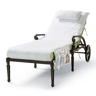Cushioned Velour Chaise Cover