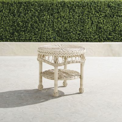 Hampton Side Table in Ivory Finish