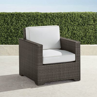 Small Palermo Lounge Chair with Cushions in Bronze Finish