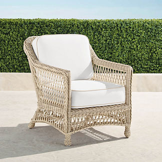 Hampton Lounge Chair in Ivory Finish