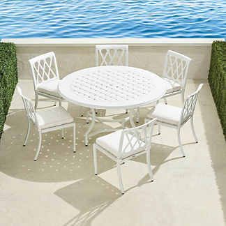 Grayson 7-pc. Round Dining Set in White Finish