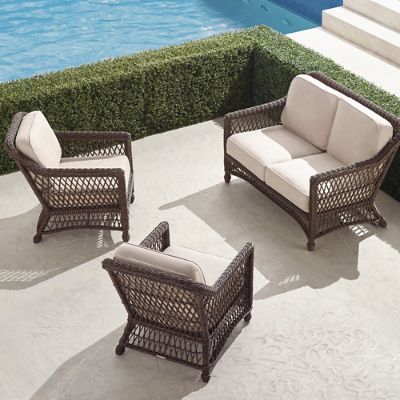 Hampton 3-pc. Loveseat Set in Driftwood Finish