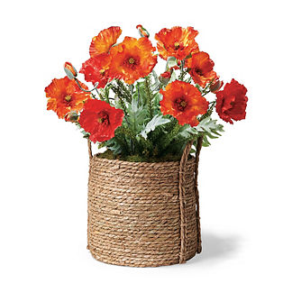 Seasonal Poppies in Basket