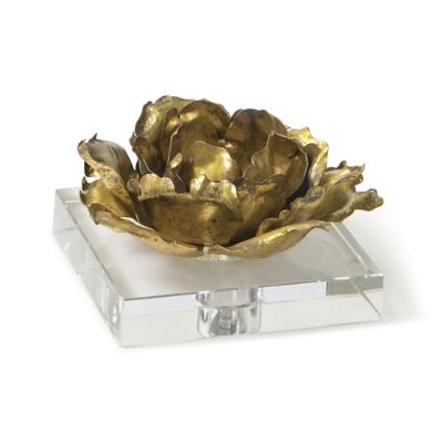 Gold Leaf Blossom Sculpture