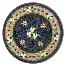 KNF Tuscan Lemons Mosaics Round Bistro Dining Tables