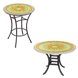KNF Umbria Mosaics Round Bistro Dining Tables