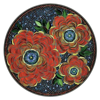 KNF Zinnia Mosaics Round Bistro Dining Tables