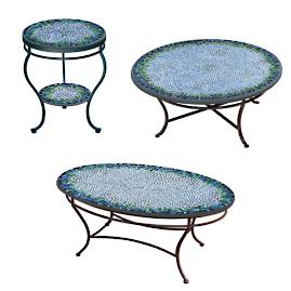KNF Belize Mosaics Round Coffee & Side Tables