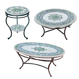KNF Miraval Mosaics Round Coffee & Side Tables