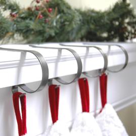 Mantel Clip Stocking Holders, Set of Four
