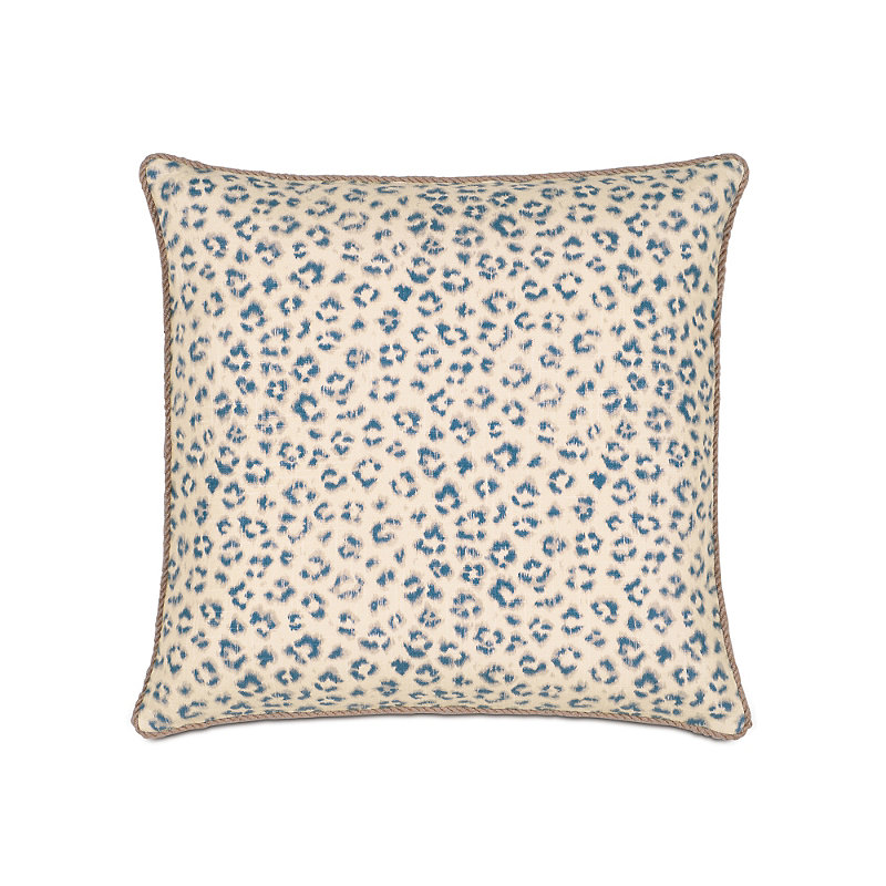 Frontgate Emory Tabby Sapphire Decorative Pillow In Animal Print
