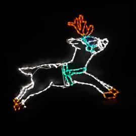 LED Reindeer Leaping