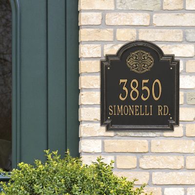 Designer Square Wall Address Plaque