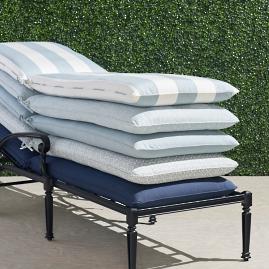 Single-Piped Outdoor Chaise Cushion