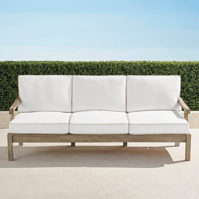 Cassara Sofa with Cushions in Weathered Finish